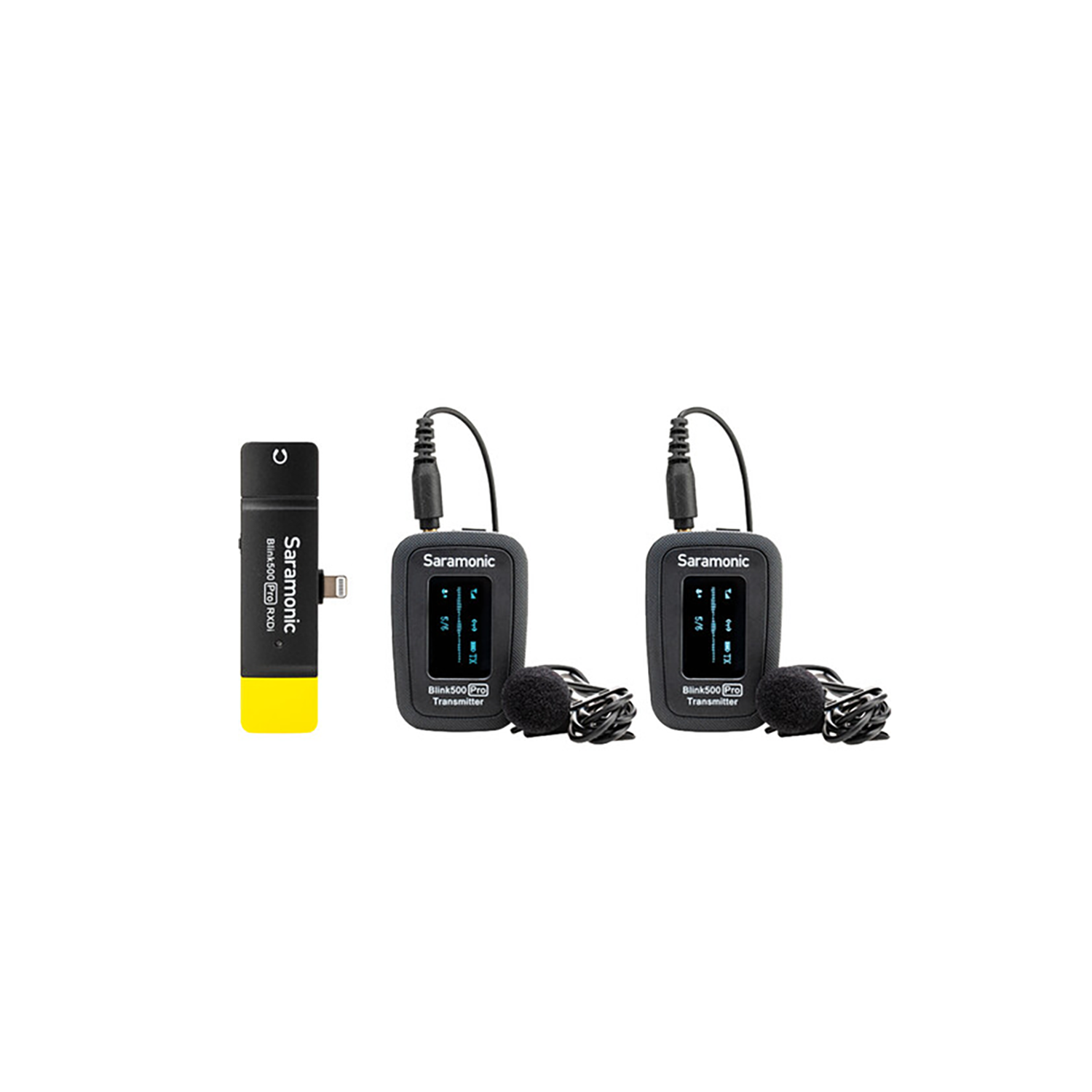 Saramonic Blink 500 Pro B4 Système de microphone Omni sans fil numérique Omni Lavalier à 2 personnes pour les appareils iOS Lightning (2,4 GHz)