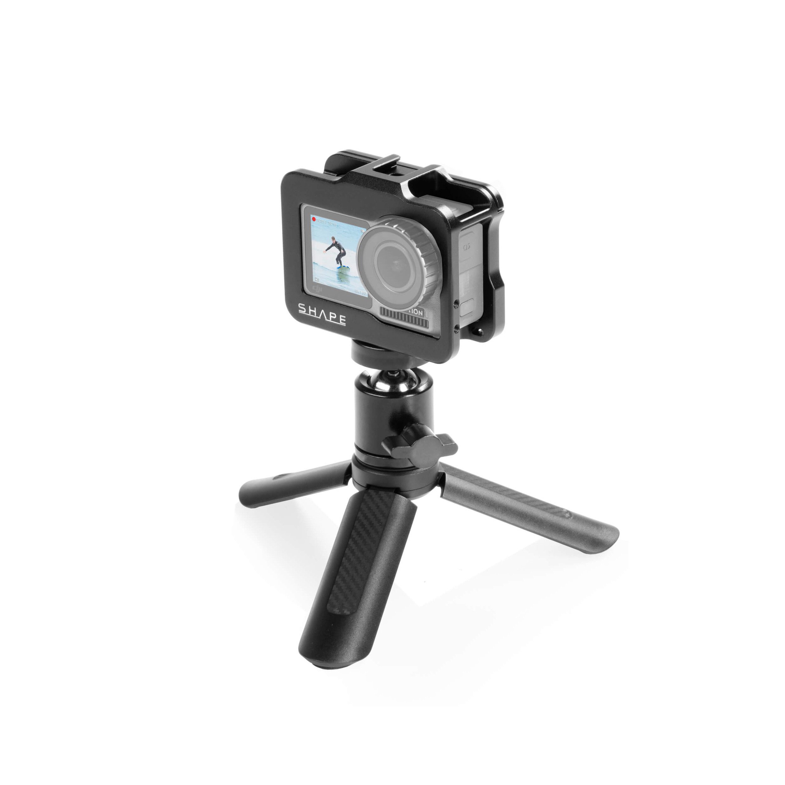 SHAPE Cage with Selfie Grip Mini Tripod for DJI Osmo Action Camera