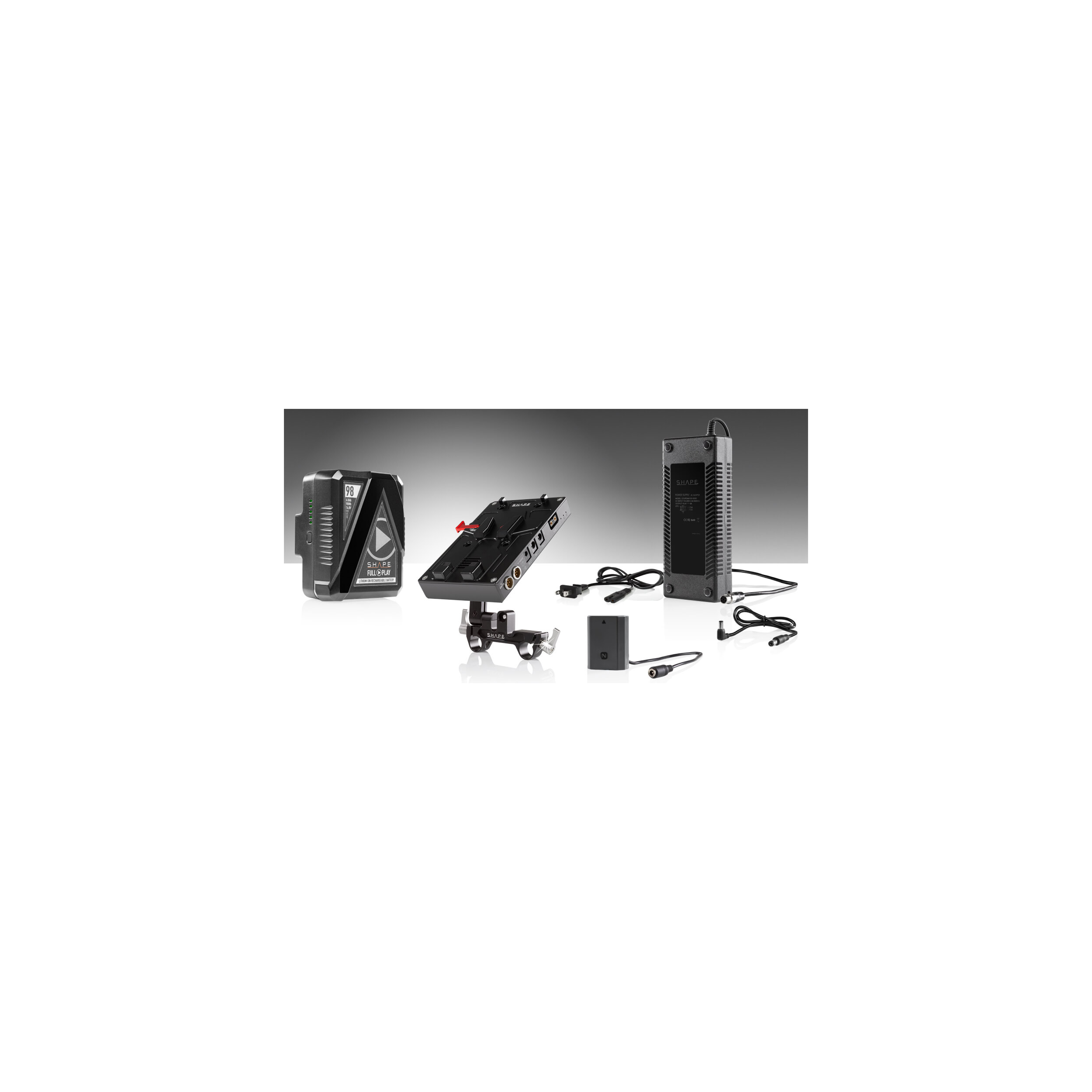 Shape J-box Camera Power & Charger Kit avec une batterie de 98Wh pour Sony A7R III & A7 III