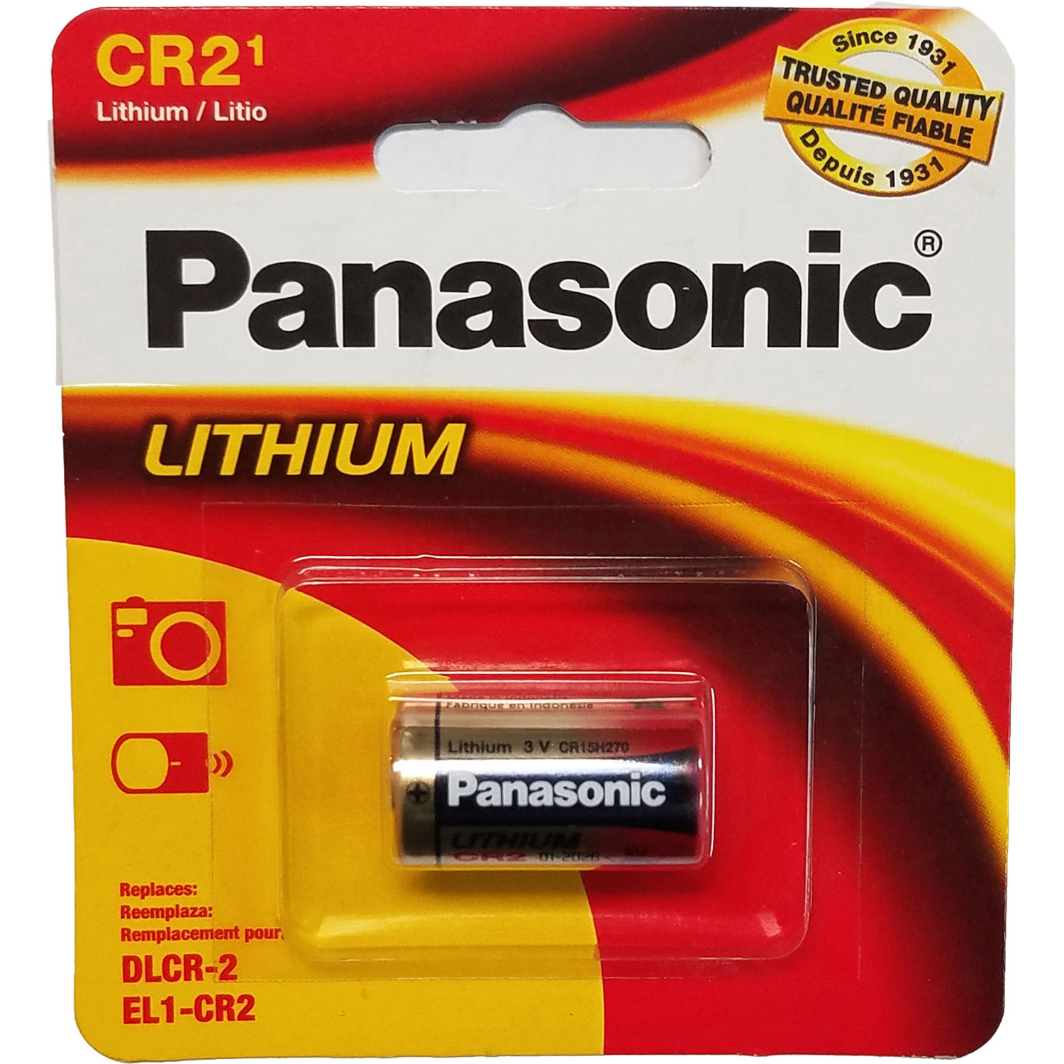 Batterie de lithium Panasonic CR2 (3V, 850mAh)