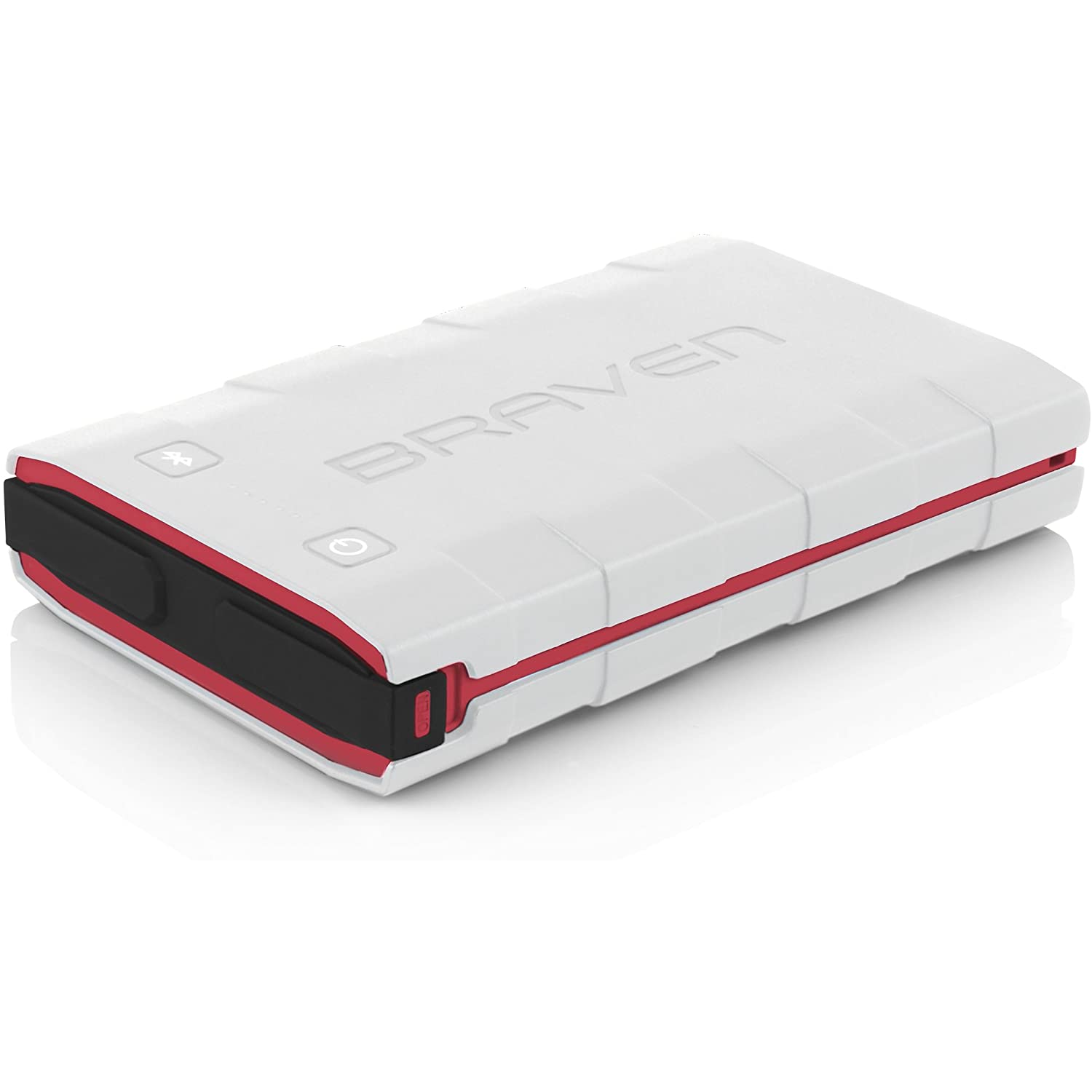 Braven BRV-Bank-6000 mAh Smart, Ultra-Rugged Portable Backup Battery-Gray/red
