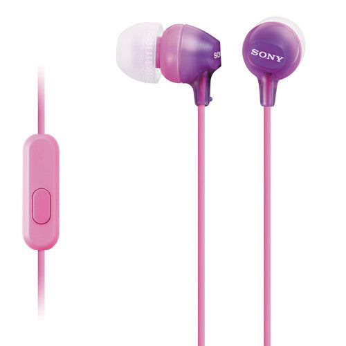 Sony MDR-EX15AP - EX Series - earphones with mic - in-ear - 3.5 mm jack - Pink