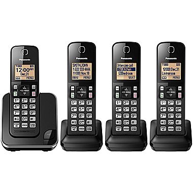 Panasonic KXTGC384B 4 handset Cordless phone