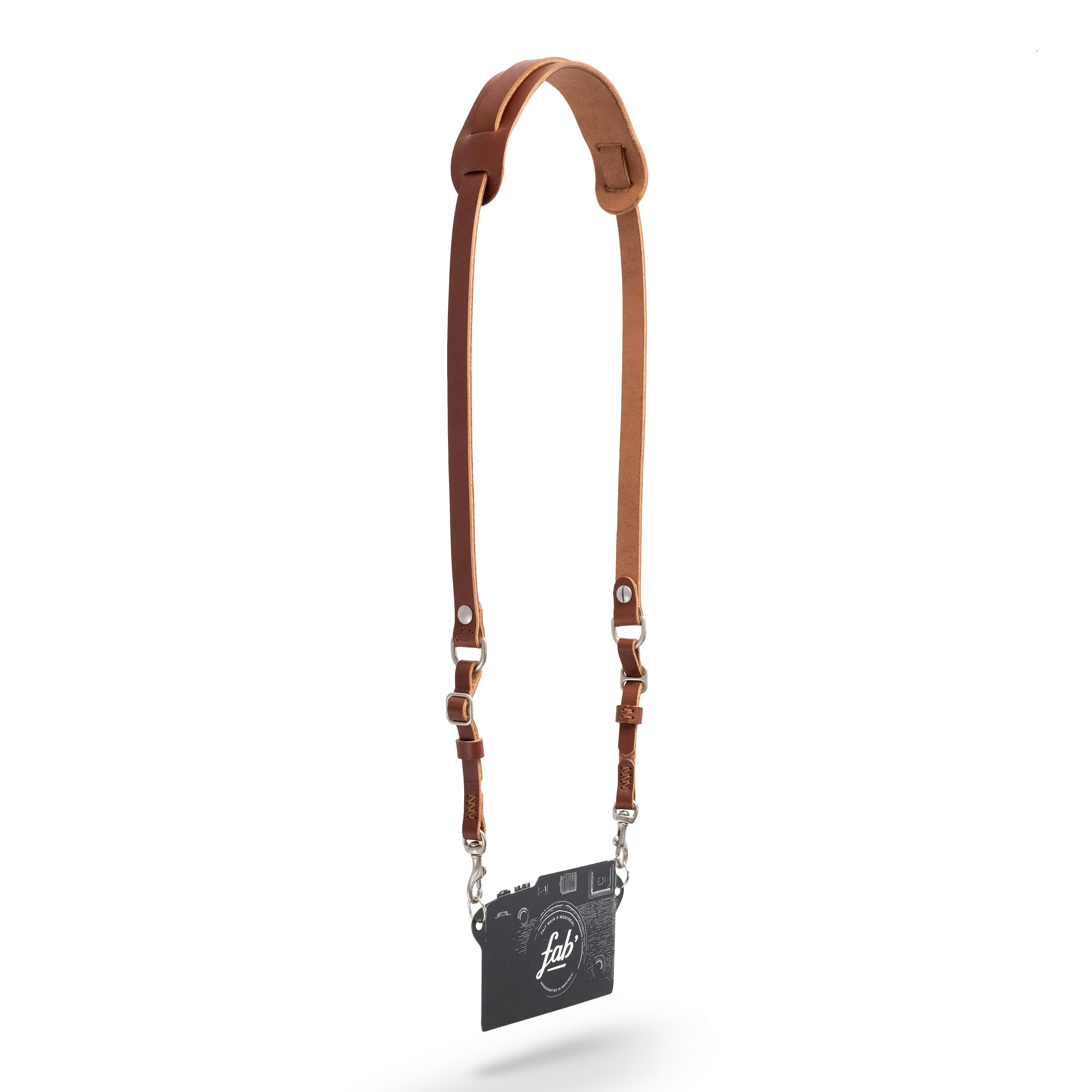 Fab' F11 strap - Brown leather - Size XL (55")