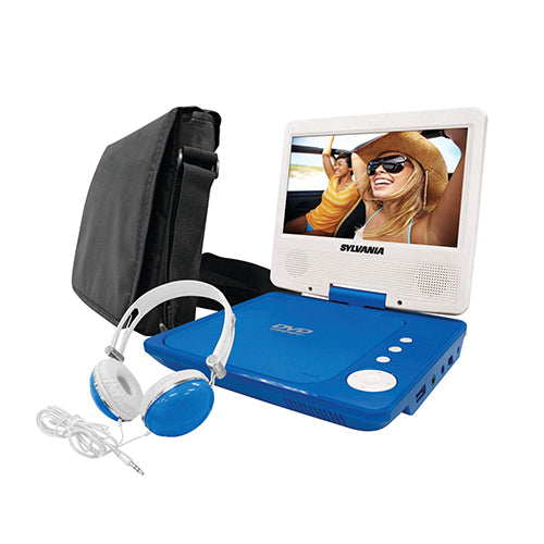Sylvania SDVD7060-Combo 7-Inch Portable DVD Player Bundle with Matching Oversize Headphones and Deluxe Travel Bag