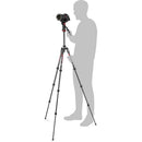 Manfrotto MVKBFRTC-LIVE Befree Carbon Fiber Video Tripod Kit with Fluid Head, M-Lock Twist Leg Locks