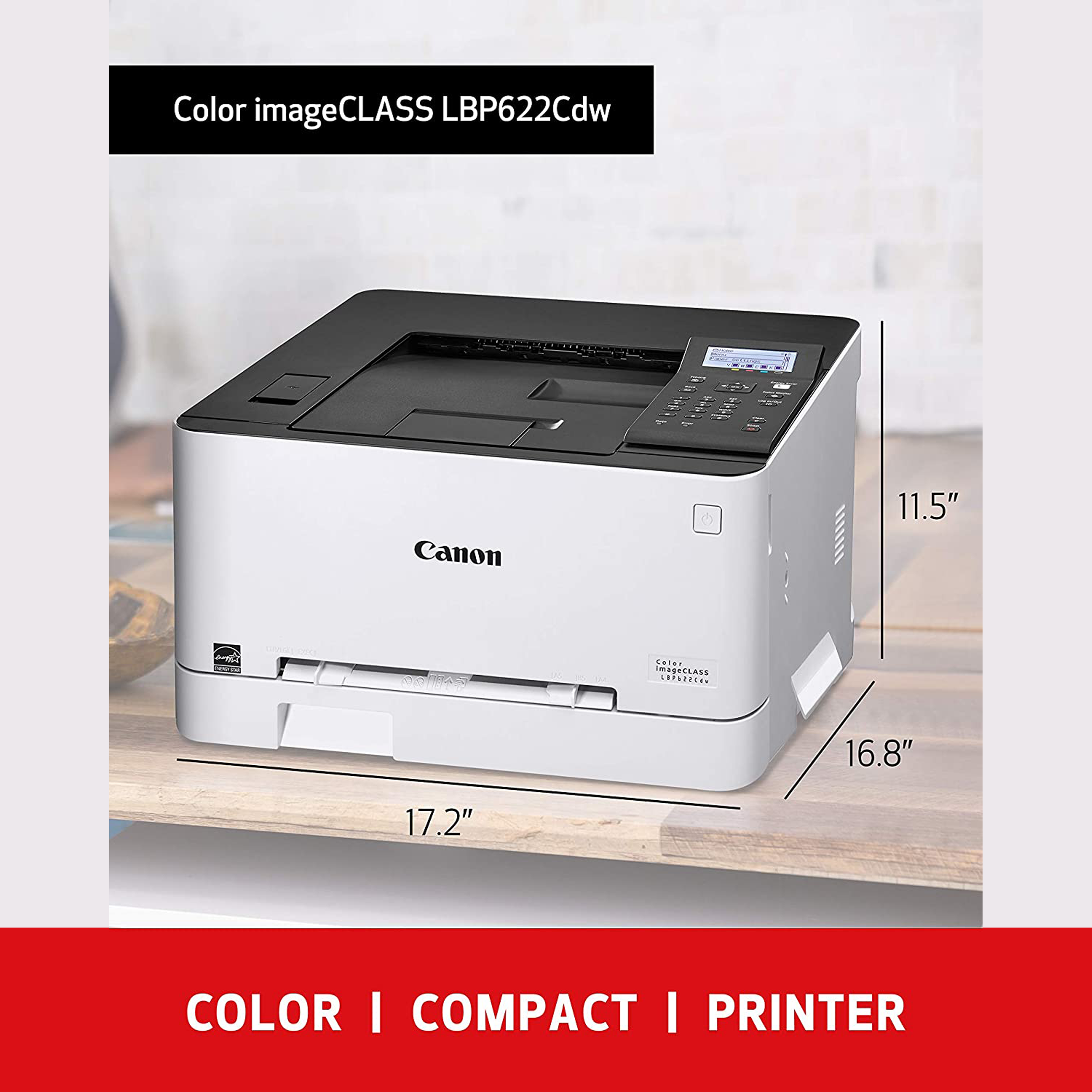 Canon ImageCLASS LBP622CDW, Color Laser Wireless Printer- Open Box