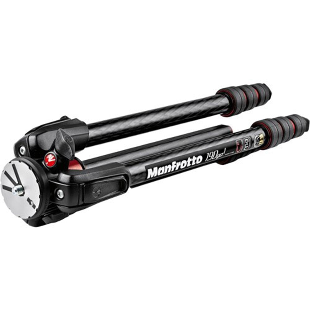 Manfrotto 190 Go! Carbon Fibre 4 Section Tripod W/Twist Locks Kit with 3 Way Head