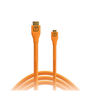 Tether Tools TetherPro Micro-HDMI to HDMI Cable with Ethernet - 15', Orange