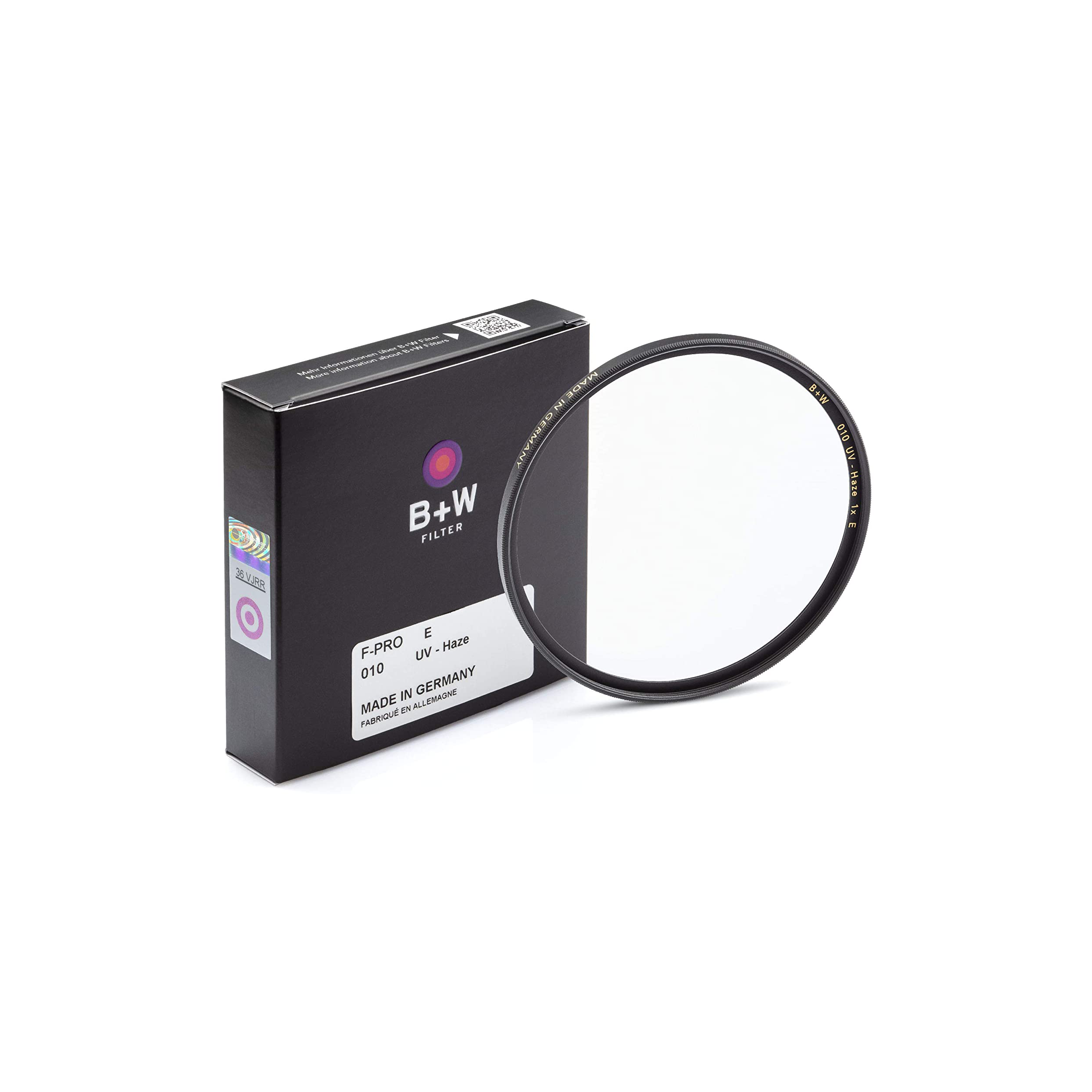 B + W 49 mm Clear UV Haze 010 Filtre