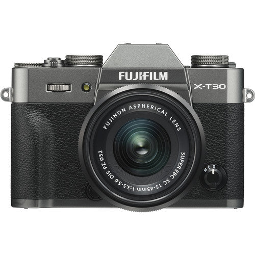 Caméra numérique sans miroir Fujifilm X-T30 avec kit d'objectif XC 15-45 mm - argent charbon de bois