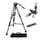 Tête de 504hd Manfrotto avec 546b en aluminium à 2 étages trépied avec extra long plaque 504plongrl et bras de frottement variable 244micro