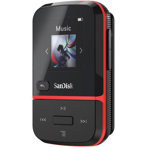 SanDisk 32GB Clip Sport Go MP3 Player - Red