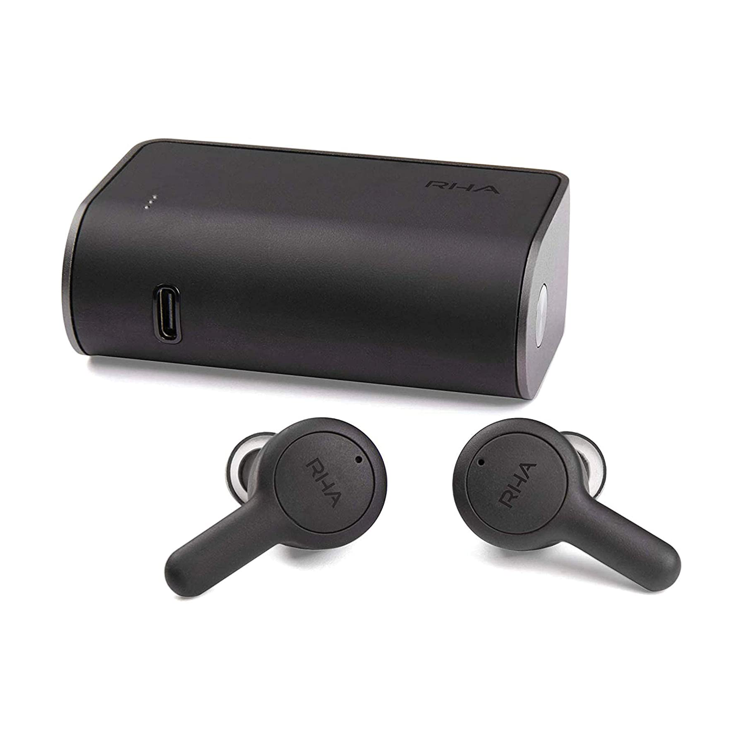RHA TrueConnect: True Wireless Earbuds with Bluetooth 5 & Sweatproof for Sport Activity, Carbon Black, One Size