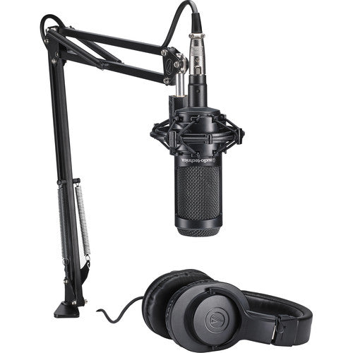 Audio-Technica AT2035 Studio Microphone Pack with ATH-M20x and Boom Arm