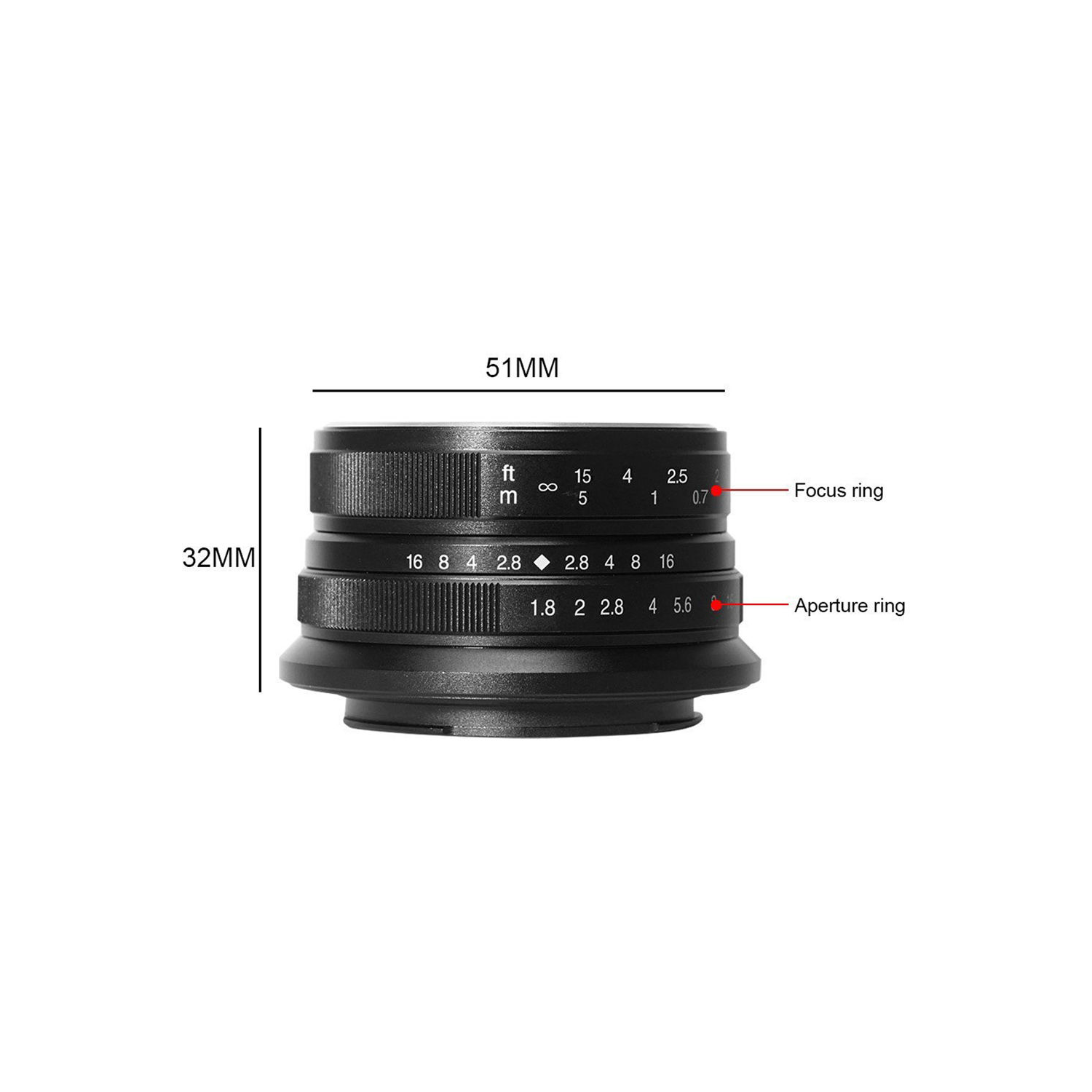 7artisans photoélectrique 25 mm f / 1,8 objectif pour le support Canon EF-M