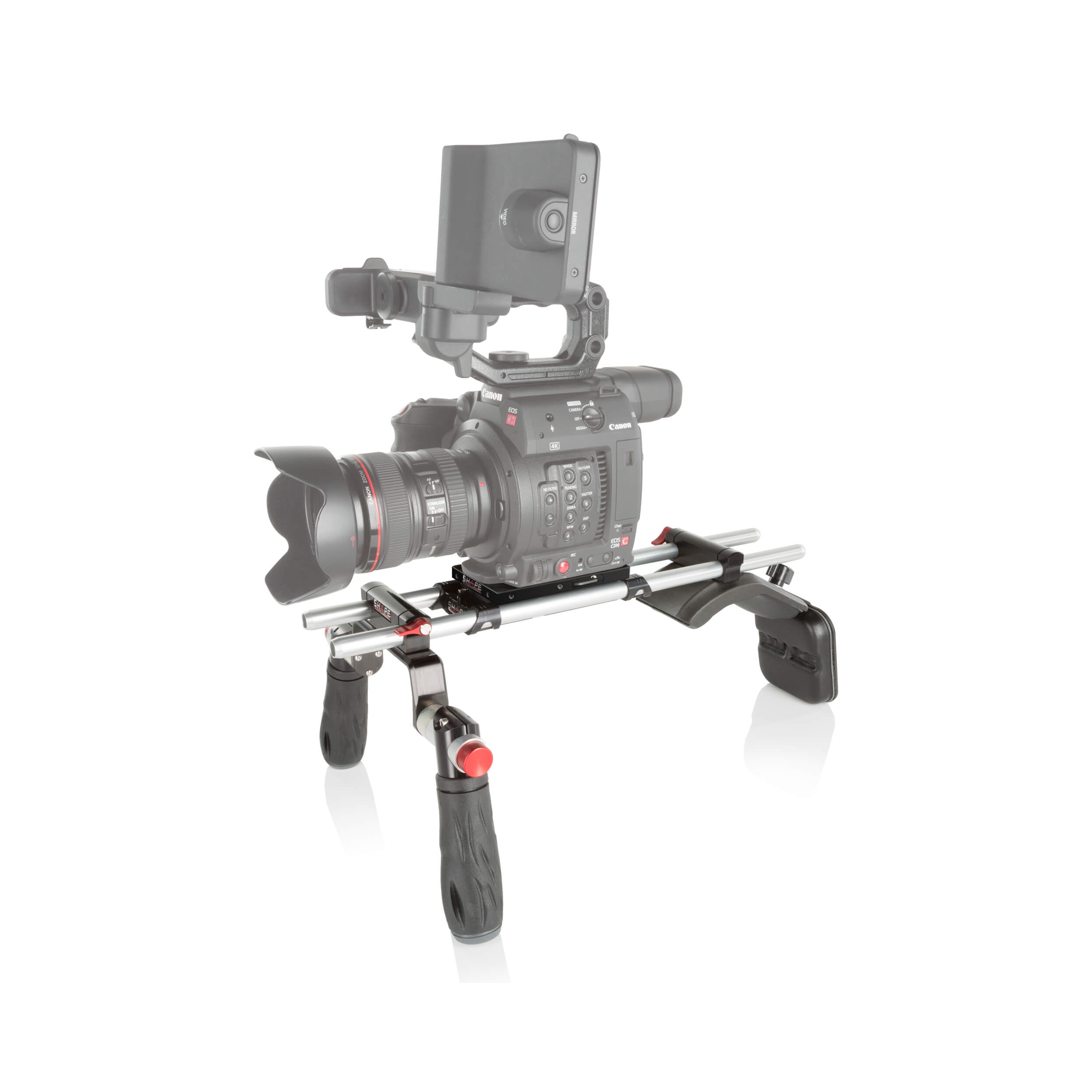 Plaque de base de forme avec système de tige de 15 mm pour Canon EOS C200