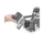 SHAPE Double BP-975 Kit de batterie 7.4V avec chargeur LCD pour Canon et Komodo rouge