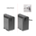 SHAPE Double BP-975 Kit de batterie 7.4V avec chargeur LCD pour Canon et Komodo rouge