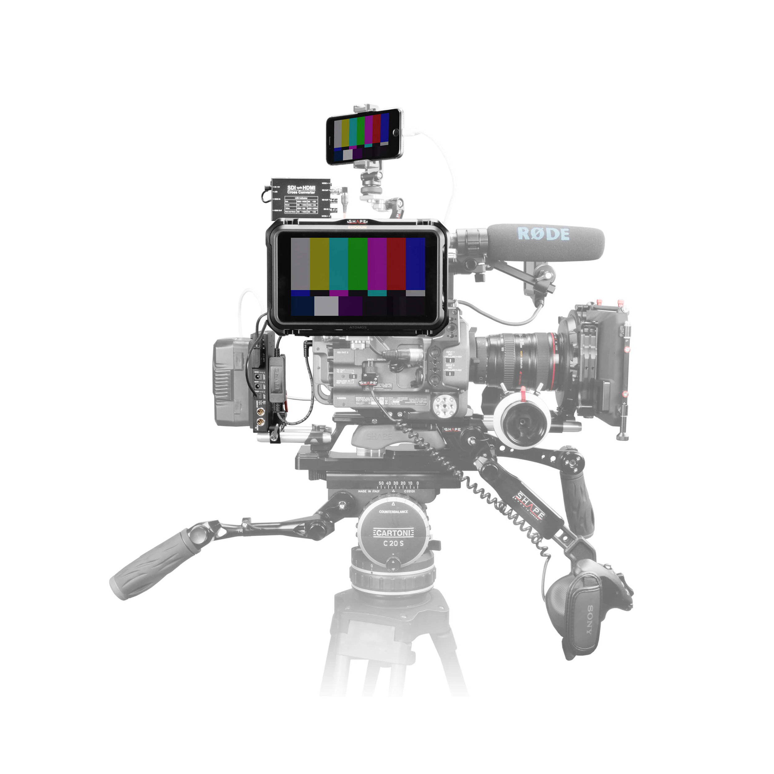 Forme de l'alimentation et du chargeur de la caméra J-box pour Sony PXW-FX9 (V-Mount)