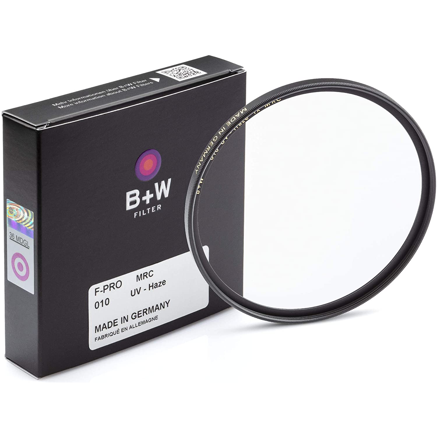 B + W 67 mm Clear UV Haze 010 Filtre