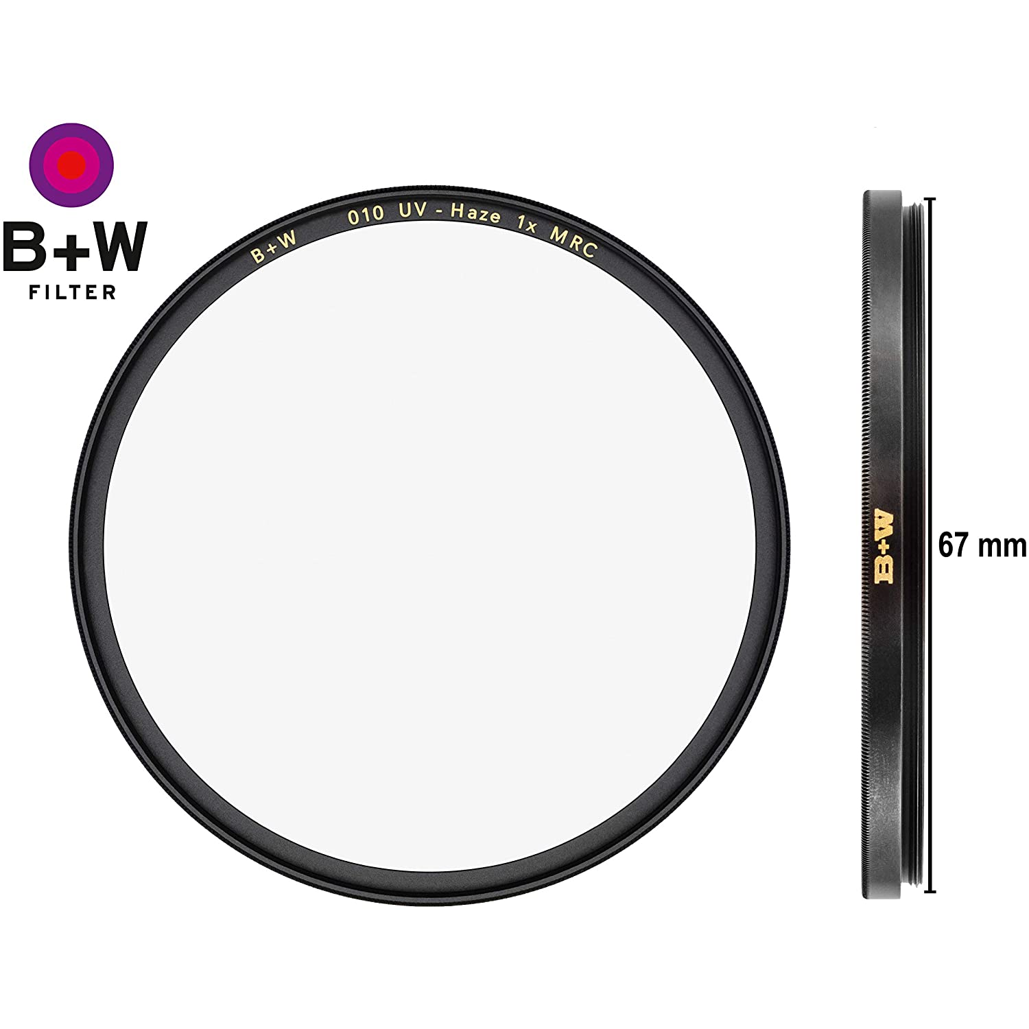 B + W 67 mm Clear UV Haze 010 Filtre