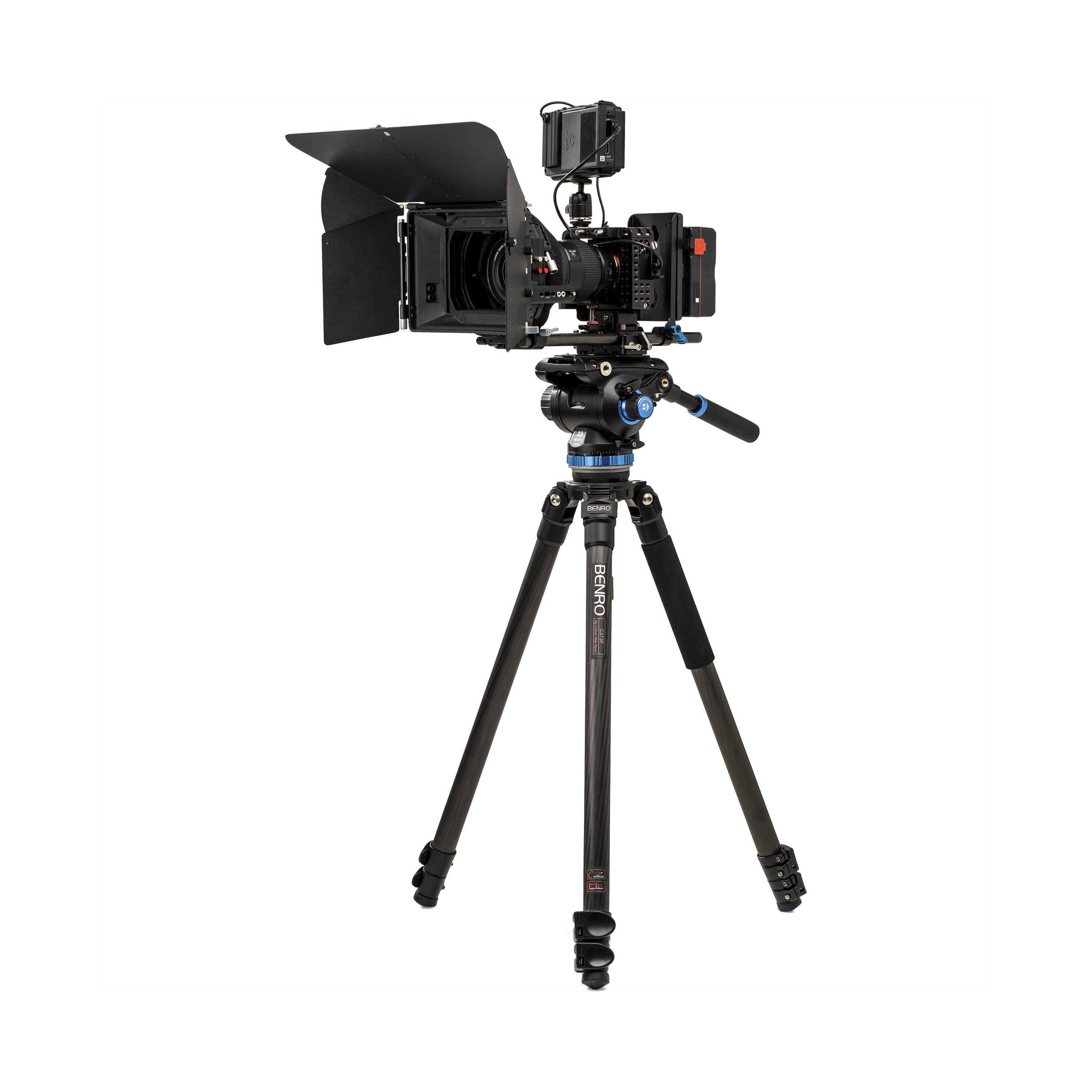 Benro C373F Carbon Fiber Single-Tube Tripod With S8Pro Fluid Video