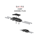 SHAPE V-Lock Quick Release Baseplate for Canon C500 Mark II