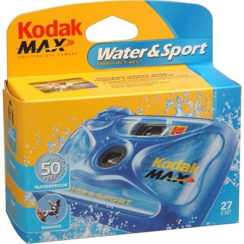 Kodak Water & Sport Waterproof (50'/15 m) 35mm One-Time-Use Disposable Camera (ISO-800) - 27 Exposures
