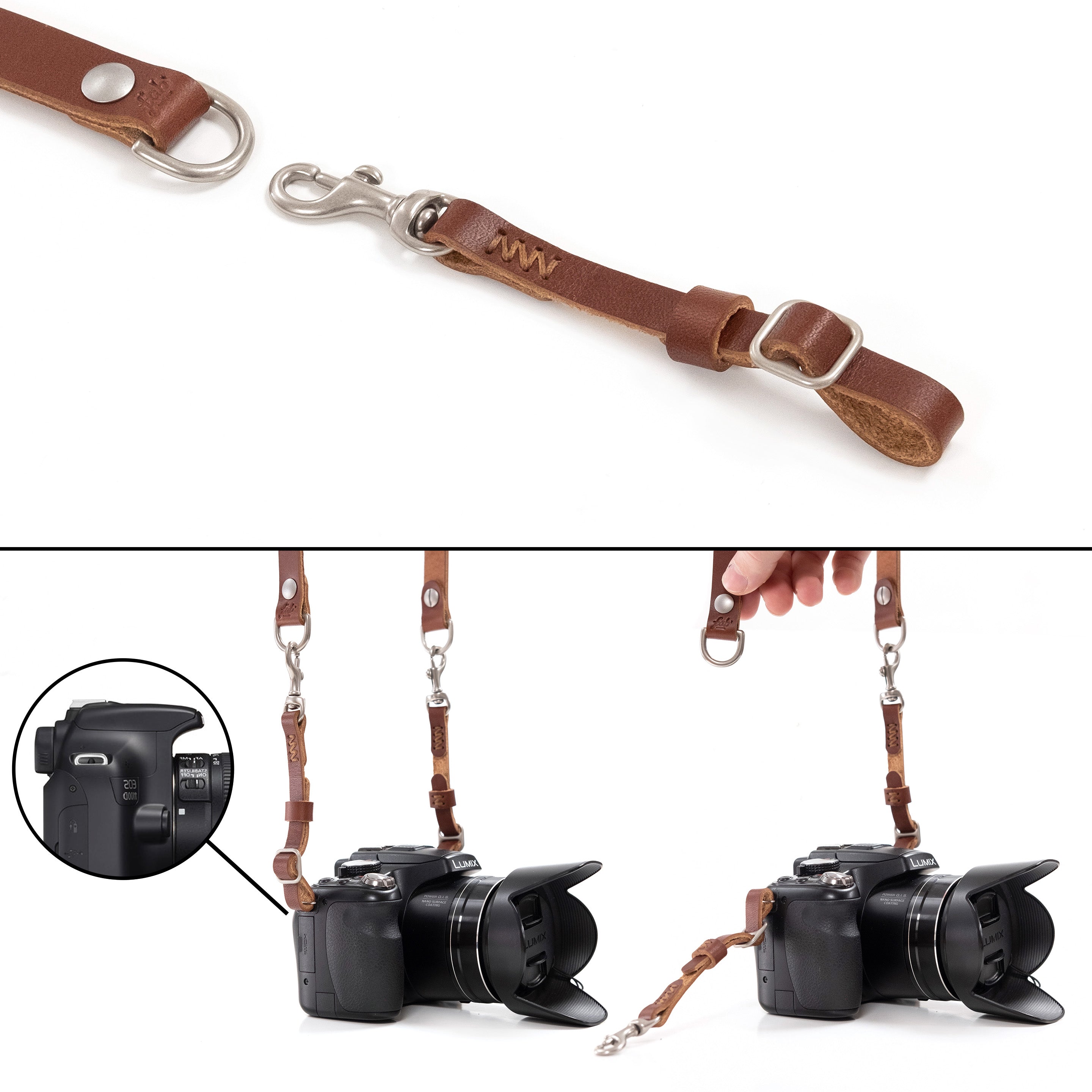 Fab' F11 strap - Brown leather - Size M-L (47")