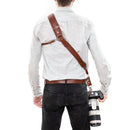 Fab' F16 strap with pad - Brown leather - Size XL