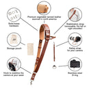 Fab' F16 strap with pad - Brown leather - Size XL