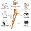 Fab' F16 strap with pad - Tan leather - Size XS