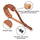 Fab' Bracelet de poignet F28 avec coussinet - cuir marron