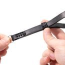 Fab' Bracelet de poignet F28 avec coussinet - cuir noir