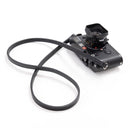 Fab' F4 strap - Black leather - Size S (39")