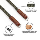 Fab' F8 strap - Green rope, brown leather - Size M-L (47")