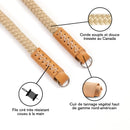 Fab' F8 strap - Tan rope & leather - Size M-L (47")