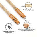 Fab' F8 strap - Tan rope & leather - Size XL (55")