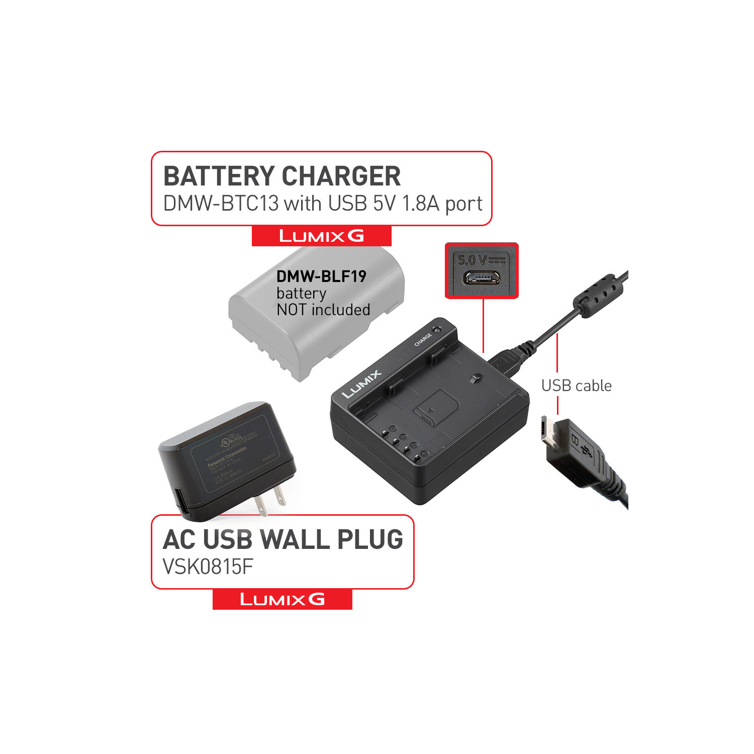 Chargeur de batterie Panasonic DMW-BTC13