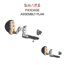 SHAPE Demi-cage avec poignée en bois pour Sony FX3