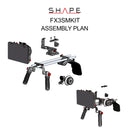 SHAPE Shoulder Mount with Matte Box and Follow Focus for Sony FX3