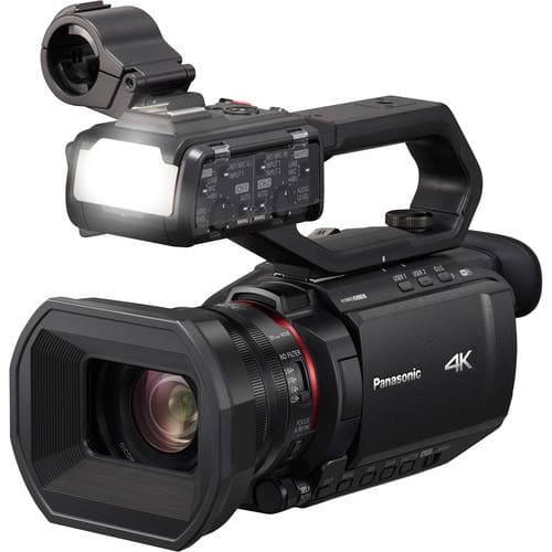Panasonic HC-X2000 4K Caméscope professionnel avec zoom optique 24x, streaming WiFi HD en direct, sortie SDI 3G et poignée détachable VW-HU1