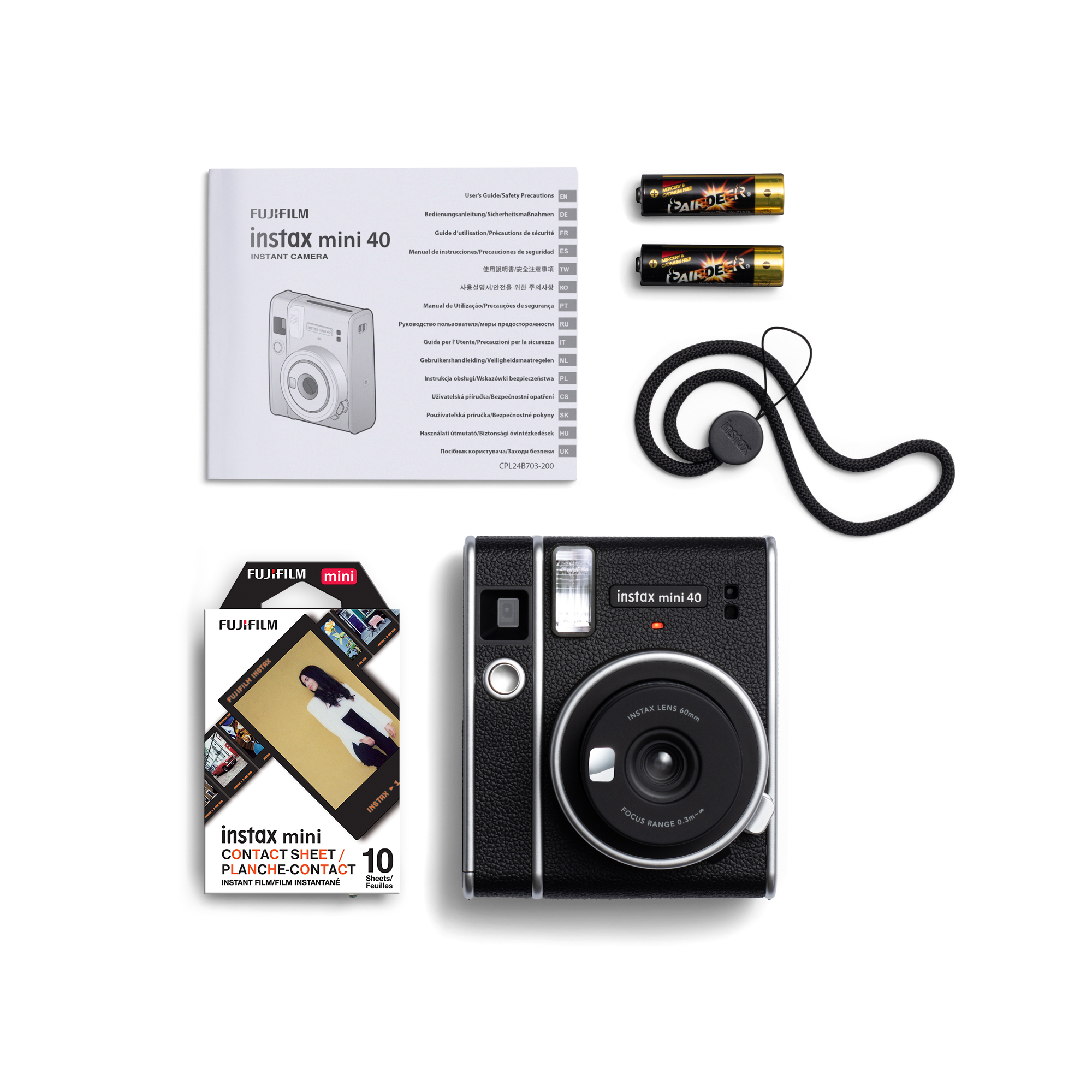 Fujifilm Instax Mini 40 Bundle avec Instax Mini Contact Film Pack