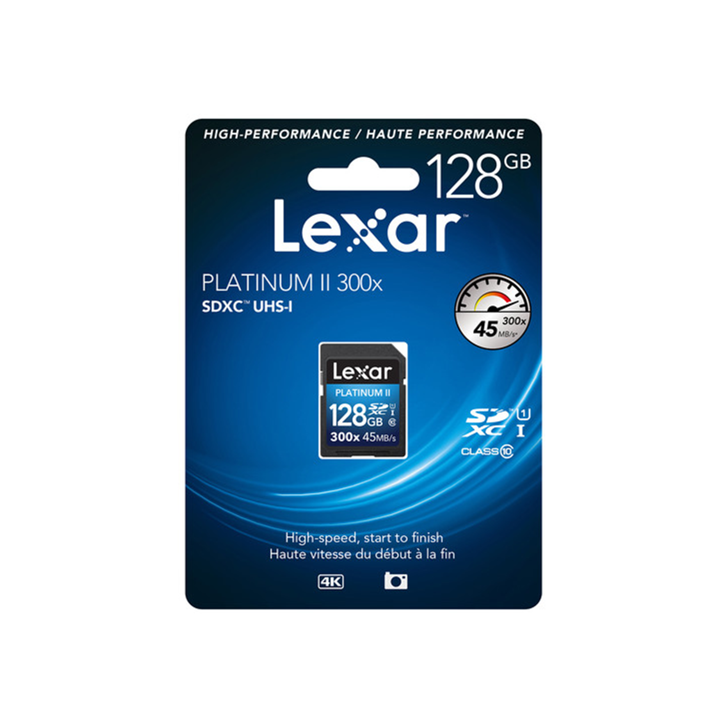 Lexar 128GB Platinum II UHS-I 300x SDXC Memory Card (Class 10)