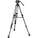 Manfrotto MVK504XTWINFA 504X Fluid Video Head & 645 Aluminum Tripod with Mid-Level Spreader