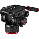 Manfrotto MVK504XTWINFA 504X Fluid Video Head & 645 Aluminum Tripod with Mid-Level Spreader