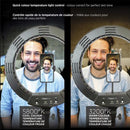 Mobifoto MOBIRL18 - 18 Inch Bi-Colour LED Ring Light Vlog Kit