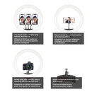 Mobifoto MOBIRL18 - 18 Inch Bi-Colour LED Ring Light Vlog Kit