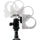 Nanlite Pavotube Clip en polycarbonate transparent et Mini Ball Head avec adaptateur de chaussures chaud